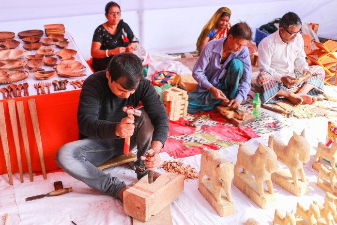 Bangladeshi artisans crafting traditional products